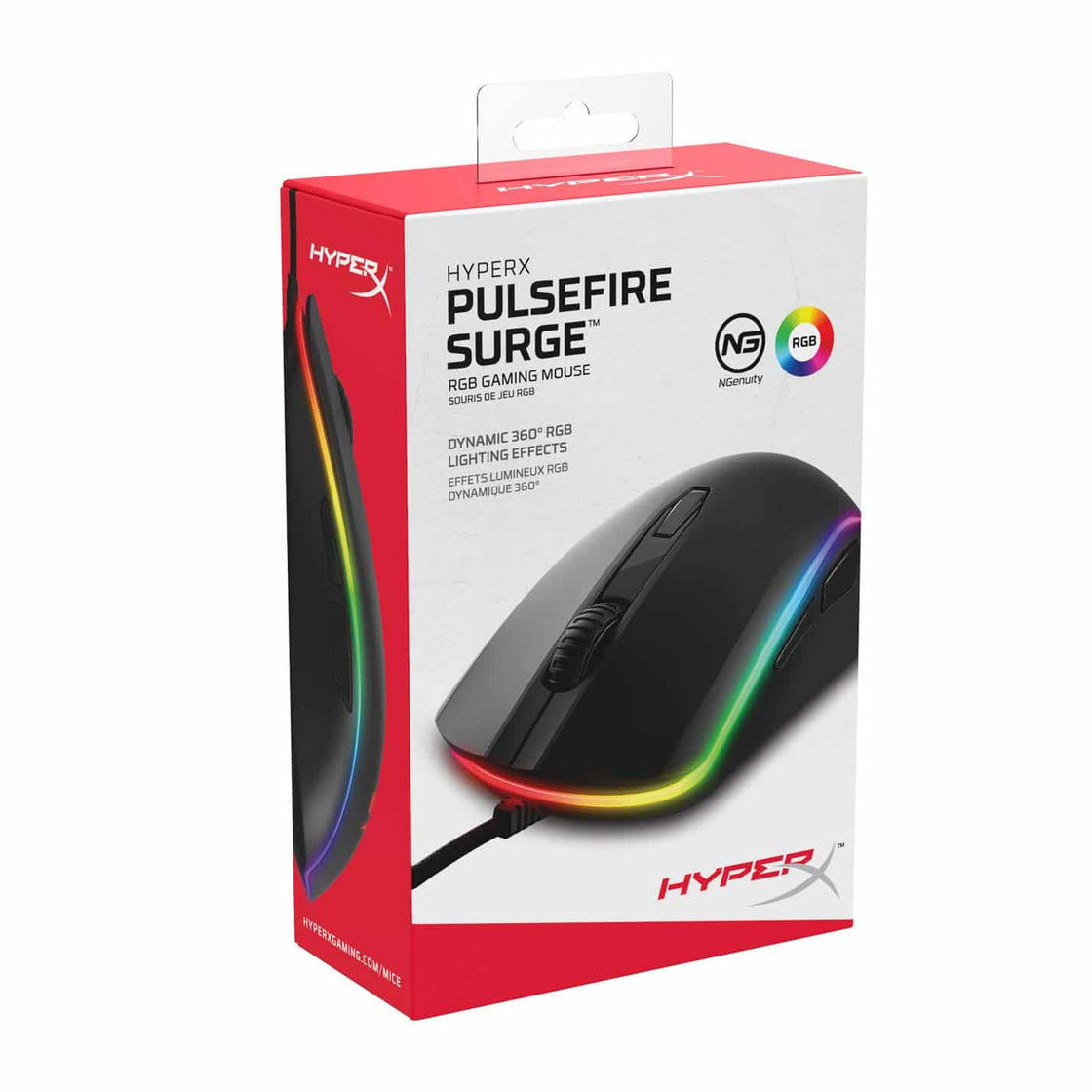 HyperX Pulsefire Surge  გეიმინგ მაუსი + Hyperx Fury მაუსის პედი