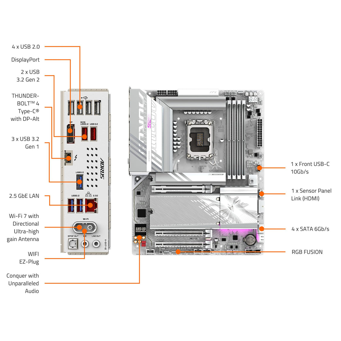 Motherboard GIGABYTE Z890 AORUS ELITE WIFI7 ICE Ultra Gigabyte