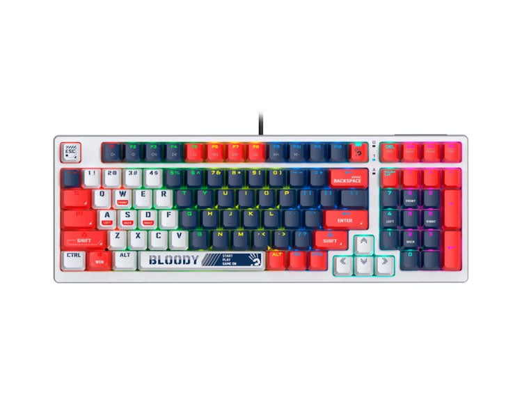 A4tech Bloody S98 RGB Mechanical Gaming Keyboard Red Switch US Layout Sports Navy