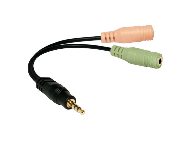 Logilink CA0021 Audio adapter 3.5 mm 4-pin/M to 2x 3.5 mm 3-pin/F 0.15 m