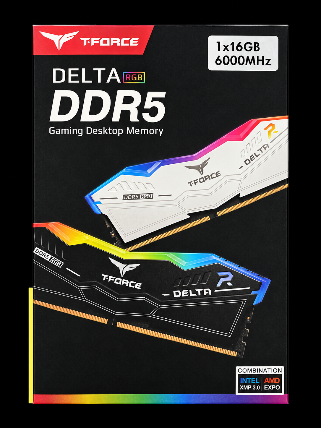 T-FORCE DELTA RGB DDR5 / 16GB / 6000MHz / CL38 RAM T-FORCE