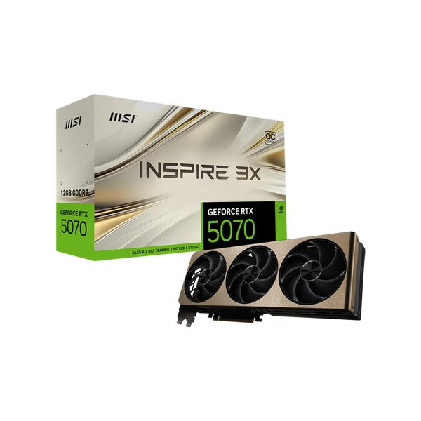 Nvidia GeForce RTX 5070 - MSI Inspire X3 OC GAMING VIDEOCARD (12GB GDDR7) TECHSWAP