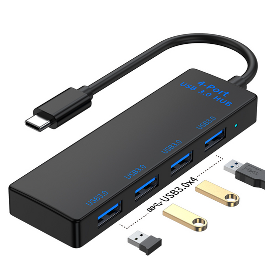 Type-C Hub 4 USB 3.0 პორტით