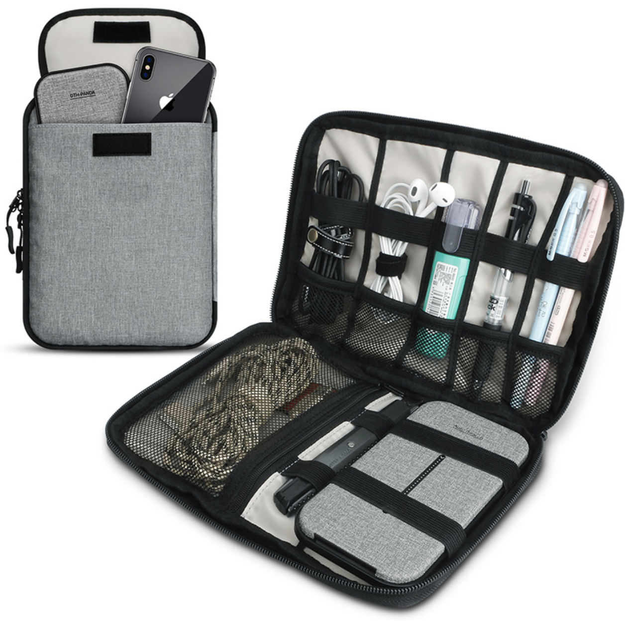 Travel bag for electronic cables and small gadgets