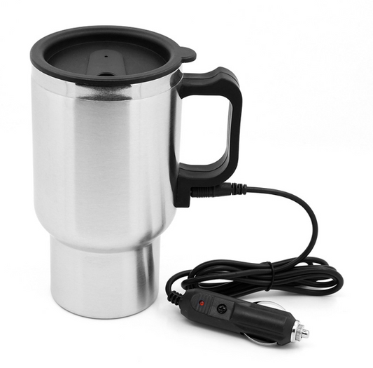 Compact travel stove with 12-volt cable for cars