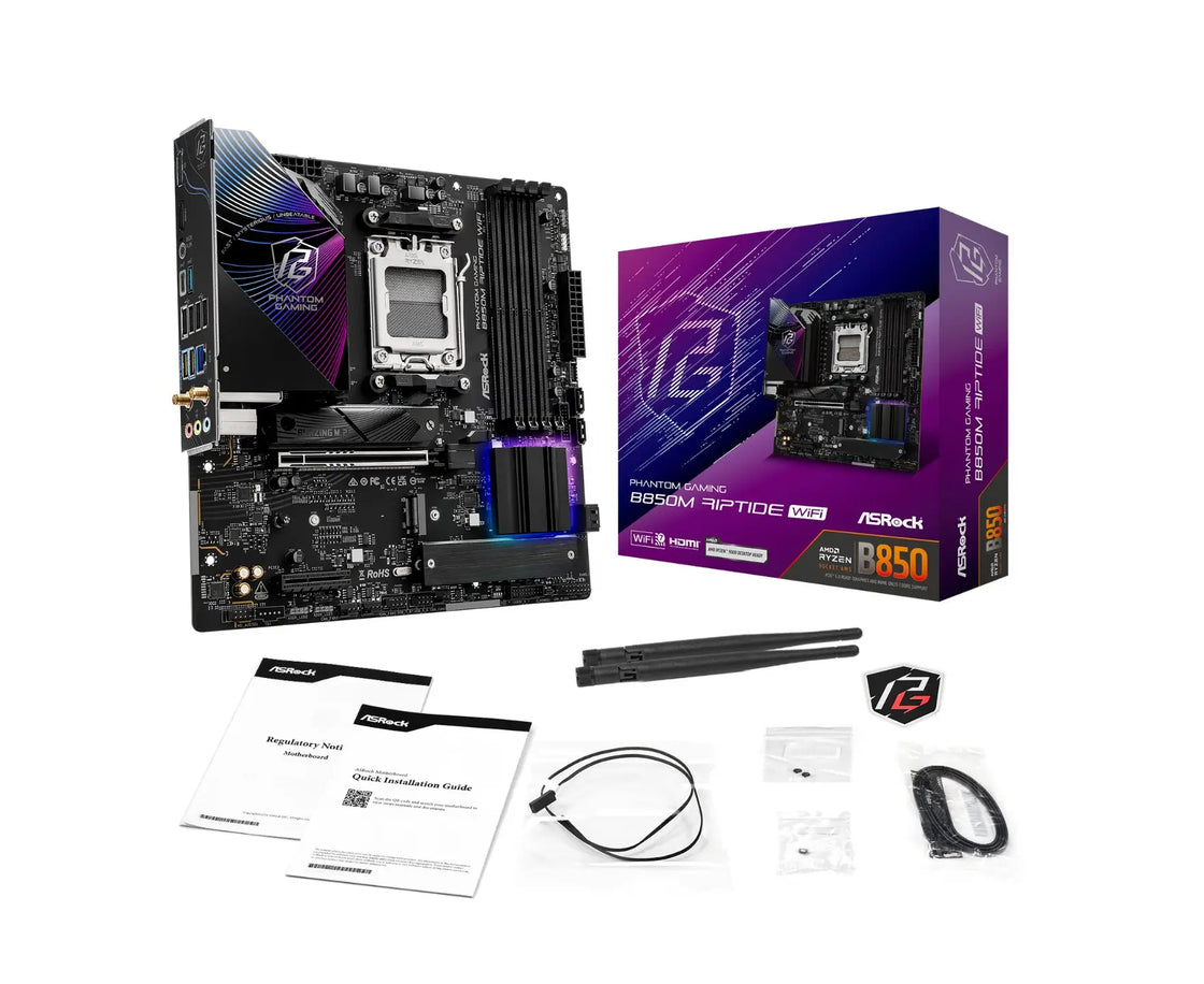 Motherboard ASRock B850M Riptide WiFi AM5 AMD Micro ATX TECHSWAP