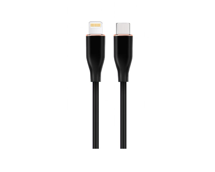 Gembird CC-USB2S-CM8PM-1.5M-bk Premium silicon USB Type-C to 8-pins charging &amp; data cable 1.5m Black