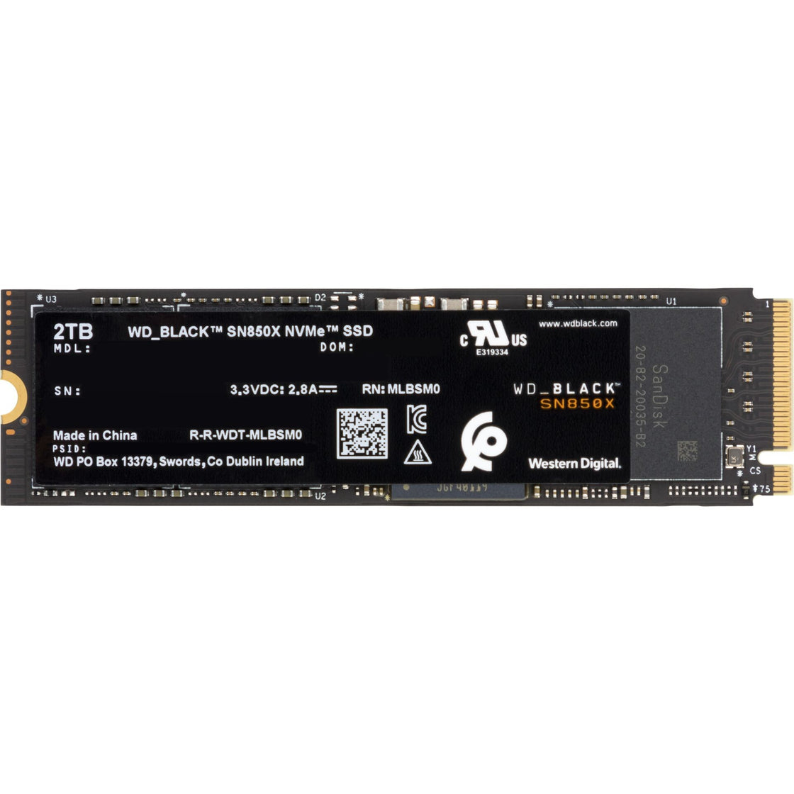 WD_BLACK SN850X 2TB NVMe M.2 SSD western digital